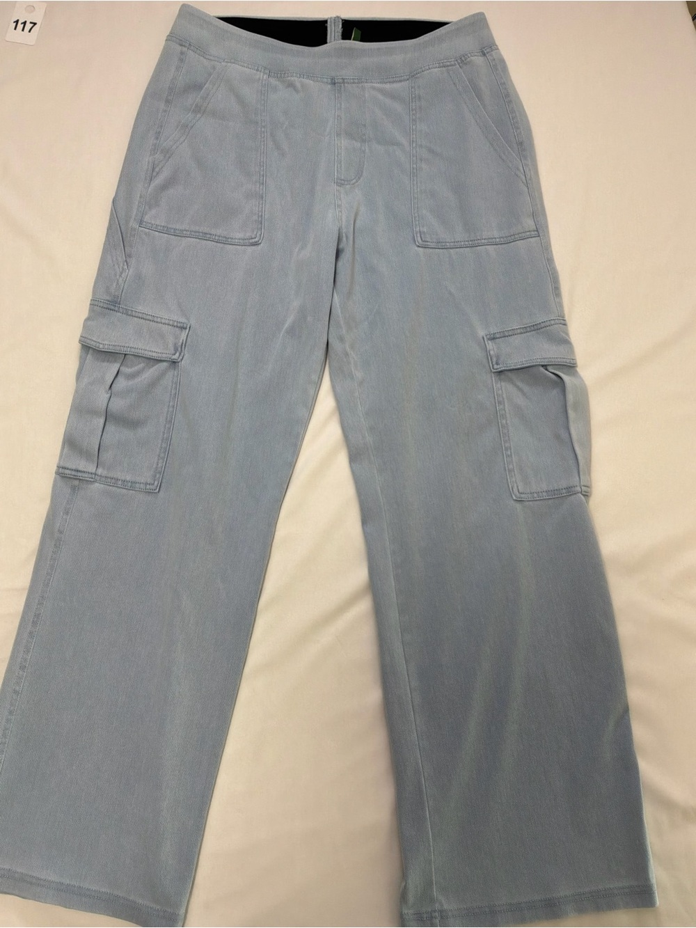 HALARA Light Blue Wide Leg Cargo Jeans